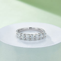 Monment Muse|925 silver  Proposal Mossan diamond ring white 18K gold Eternal ring