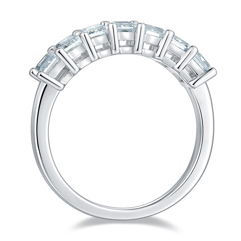 Monment Muse|925 silver  Proposal Mossan diamond ring white 18K gold Eternal ring