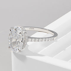 Monment Muse|925 silver  High carbon diamond ring  white 18K gold Eternal ring