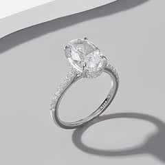 Monment Muse|925 silver  High carbon diamond ring  white 18K gold Eternal ring