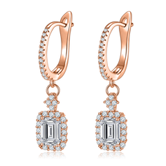 Monment Muse|925 silver Mosan diamond stud earrings  18K gold Fancy dinner