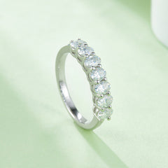 Monment Muse|925 silver  Proposal Mossan diamond ring white 18K gold Eternal ring