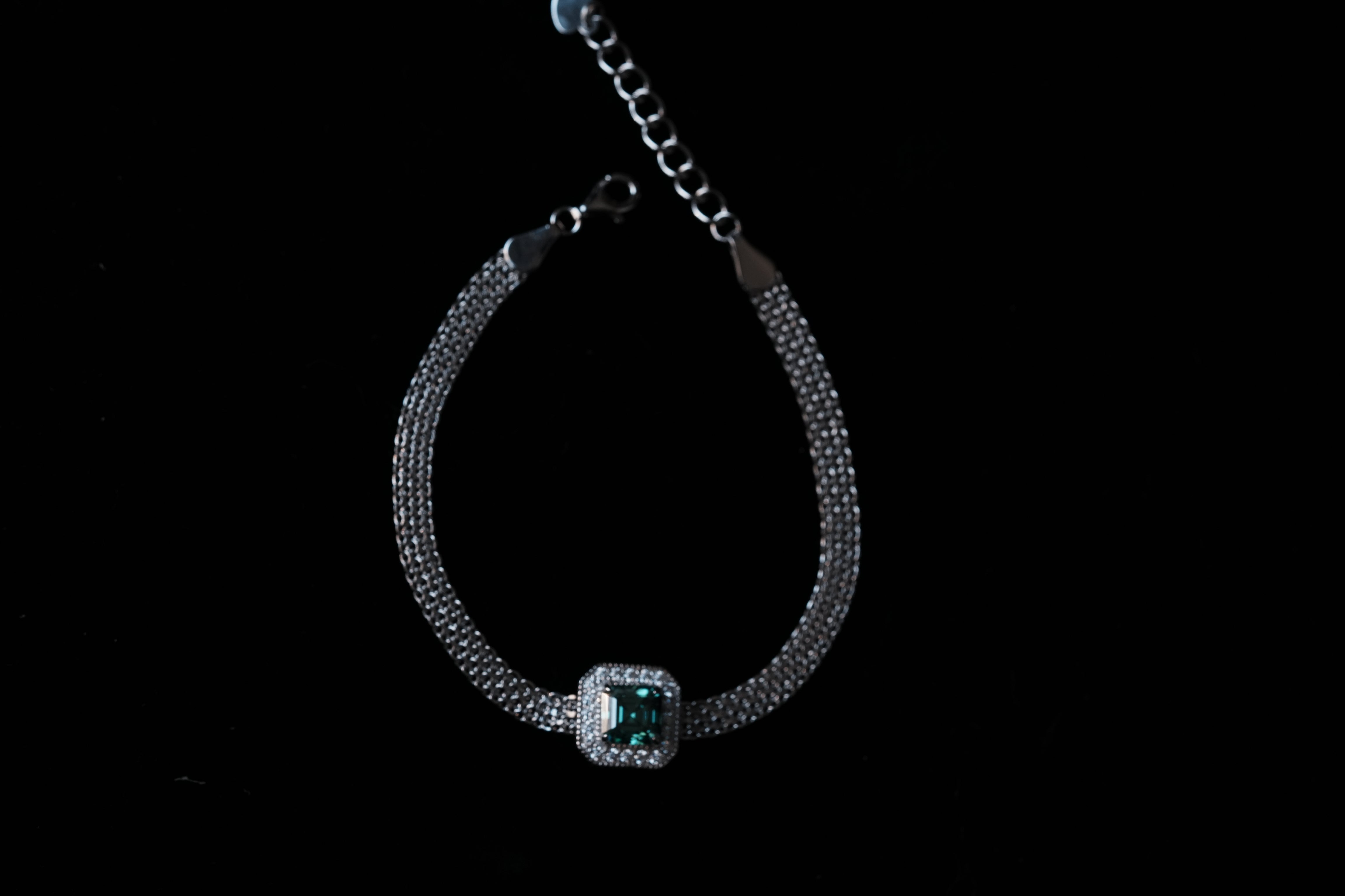 Monment Muse|925 silver Cultivate emeralds for jewelry  white 18K gold Dinner bracelet