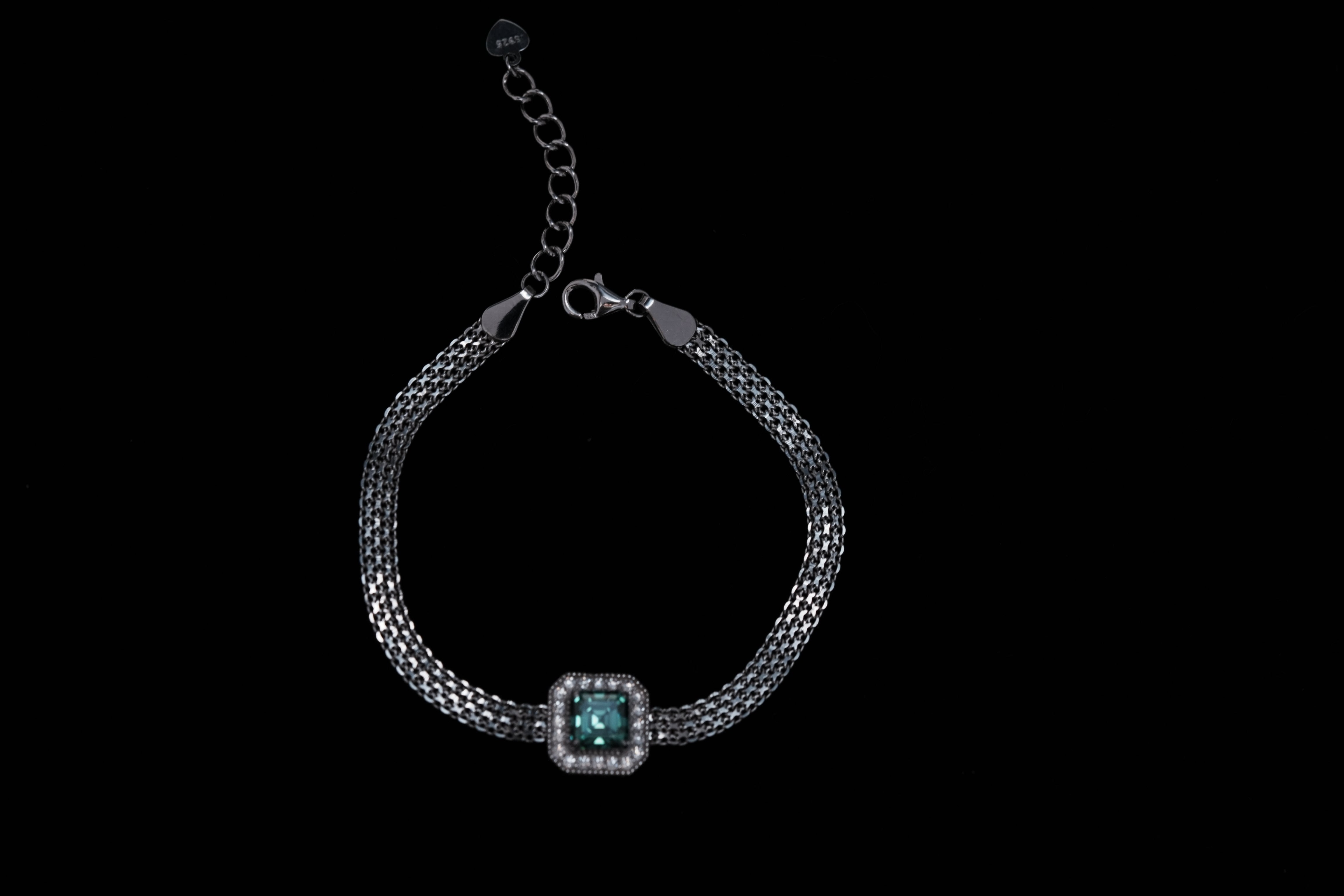 Monment Muse|925 silver Cultivate emeralds for jewelry  white 18K gold Dinner bracelet